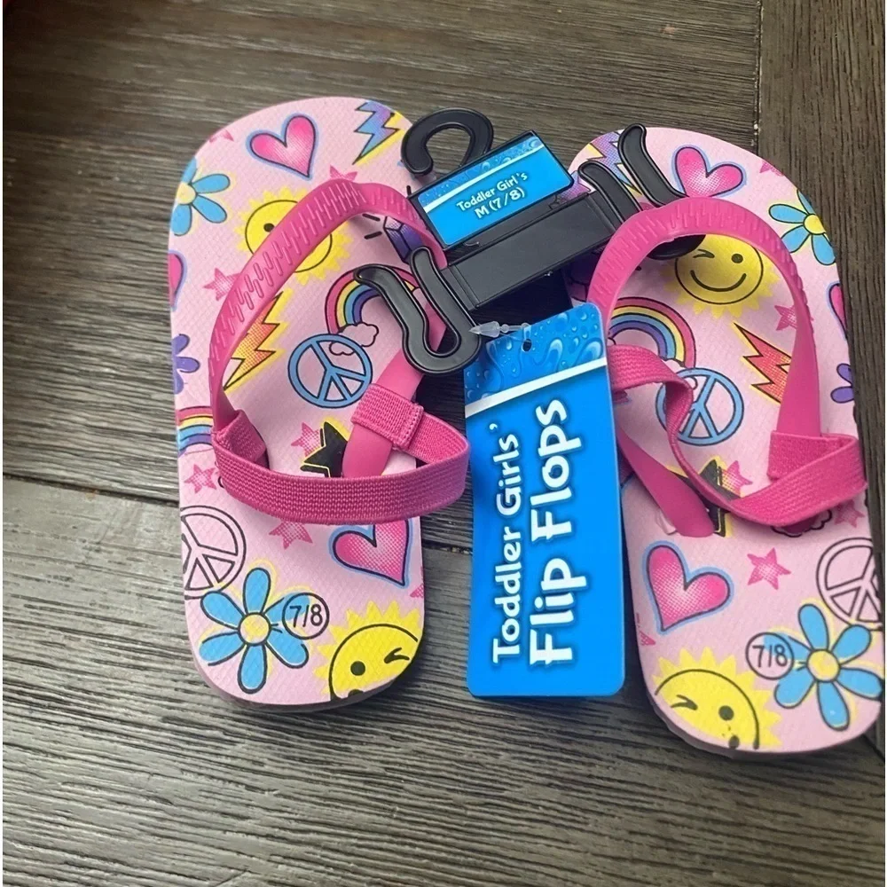 Toddler girls flip-flop pink size 7 new with tag